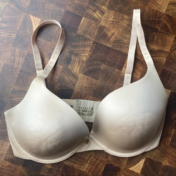SAVAGE X FENTY T-Shirt Bra Padded Honey Nude 36DDD - Picture 2 of 7